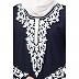 A-line abaya with Resham embroidery work- Navy Blue